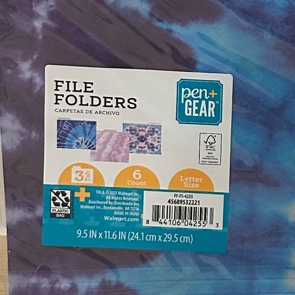 Pen+Gear Tie Dye Folders, 12 Count Bundle - Picture 2 of 6